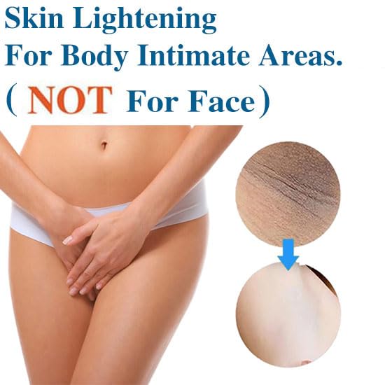 Skin Whitening Cream Bleaching Cream for Body Intimate Area, Private Parts, Underarm, Knees, Elbows, Inner Thigh, Bikini Areas, Bikini Line, Lightening Dark Spot Remover For Intimate Part (1.7FL OZ)