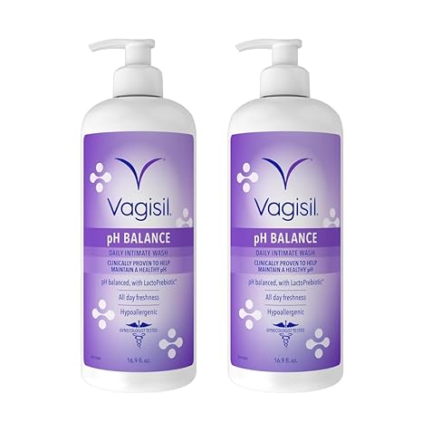 Vagisil Feminine Wash for Intimate Area Hygiene, pH Balance, Gynecologist Tested, Hypoallergenic, 12 oz, (Pack of 3)