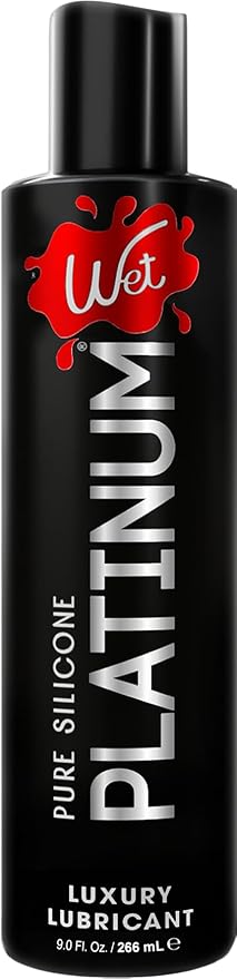 Wet Platinum Silicone-Based Personal Lubricant | Ultra Smooth, Super Slick, Hypoallergenic, Long-Lasting Performance, Waterproof Formula| Lube for Men, Women & Couples, 4.2 fl oz