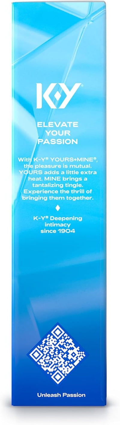 K-Y Yours + Mine Couples Personal Lube, Two Personal Lubricants, Water Based Lube for Women & Glycerin-Based Lube for Men, 2 x 1.5 FL OZ