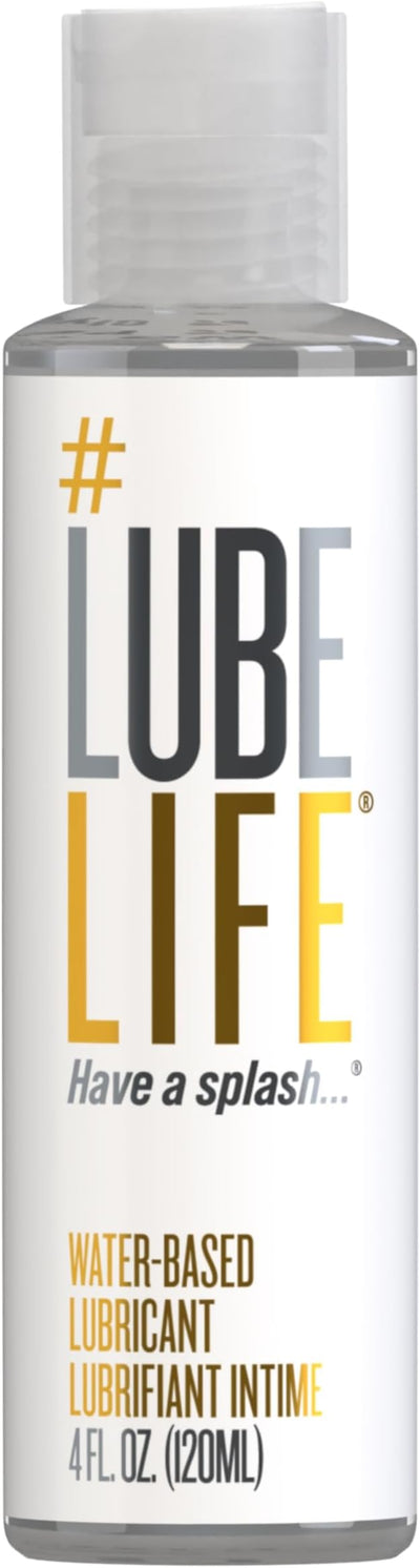 LubeLife Water-Based Lube – Personal Lubricant for Men, Women & Couples, Travel Size, Non-Staining, Easy Clean-Up, Toy-Safe, 8 Fl Oz