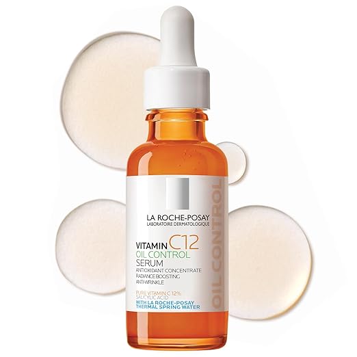 La Roche-Posay Pure Vitamin C Face Serum with Hyaluronic & Salicylic Acid – Hydrating, Anti-Aging, Radiance Boost