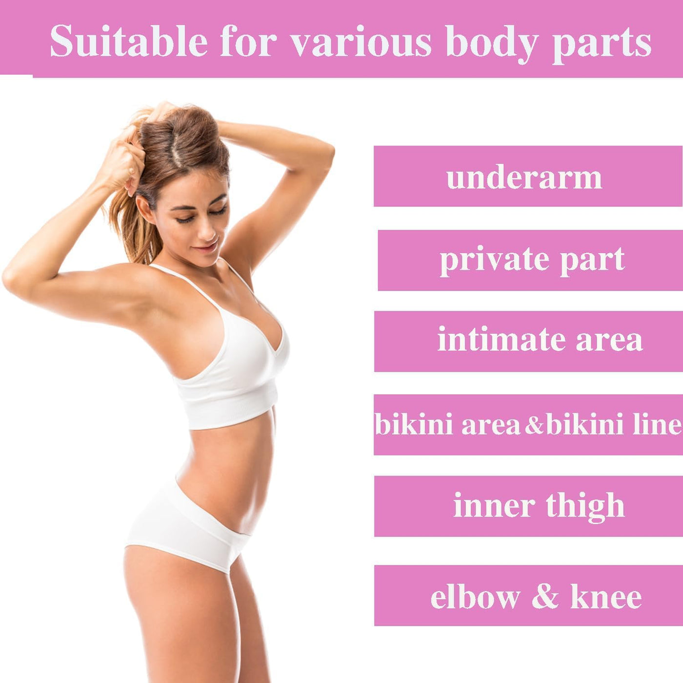 Skin Whitening Cream Bleaching Cream for Body Intimate Area, Private Parts, Underarm, Knees, Elbows, Inner Thigh, Bikini Areas, Bikini Line, Lightening Dark Spot Remover For Intimate Part (1.7FL OZ)