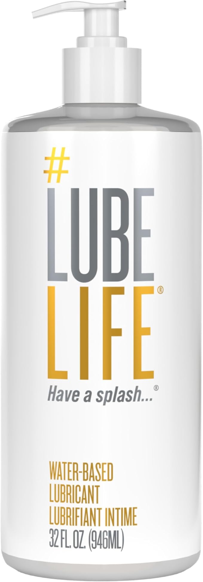 LubeLife Water-Based Lube – Personal Lubricant for Men, Women & Couples, Travel Size, Non-Staining, Easy Clean-Up, Toy-Safe, 8 Fl Oz