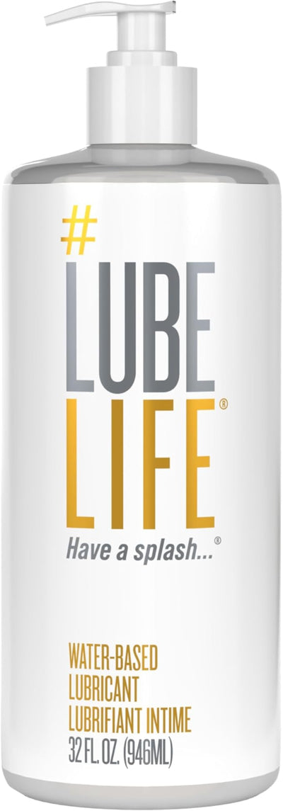 LubeLife Water-Based Lube – Personal Lubricant for Men, Women & Couples, Travel Size, Non-Staining, Easy Clean-Up, Toy-Safe, 8 Fl Oz