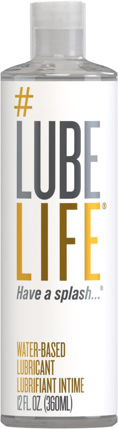 LubeLife Water-Based Lube – Personal Lubricant for Men, Women & Couples, Travel Size, Non-Staining, Easy Clean-Up, Toy-Safe, 8 Fl Oz