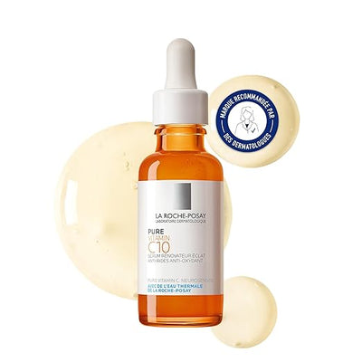La Roche-Posay Pure Vitamin C Face Serum with Hyaluronic & Salicylic Acid – Hydrating, Anti-Aging, Radiance Boost