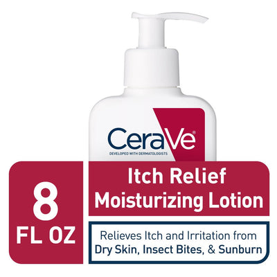 CeraVe Anti-Itch Moisturizing Lotion with Pramoxine | Itch Relief for Dry Skin, Bug Bites & Sunburn, 8 oz