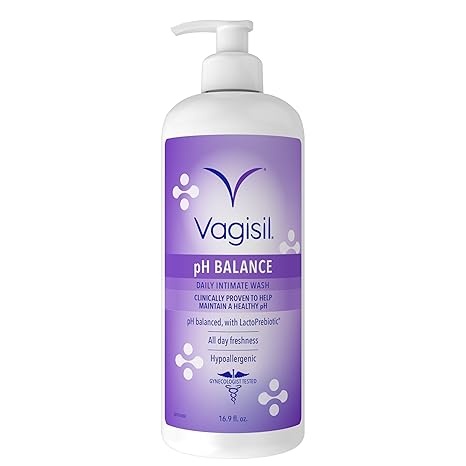 Vagisil Feminine Wash for Intimate Area Hygiene, pH Balance, Gynecologist Tested, Hypoallergenic, 12 oz, (Pack of 3)