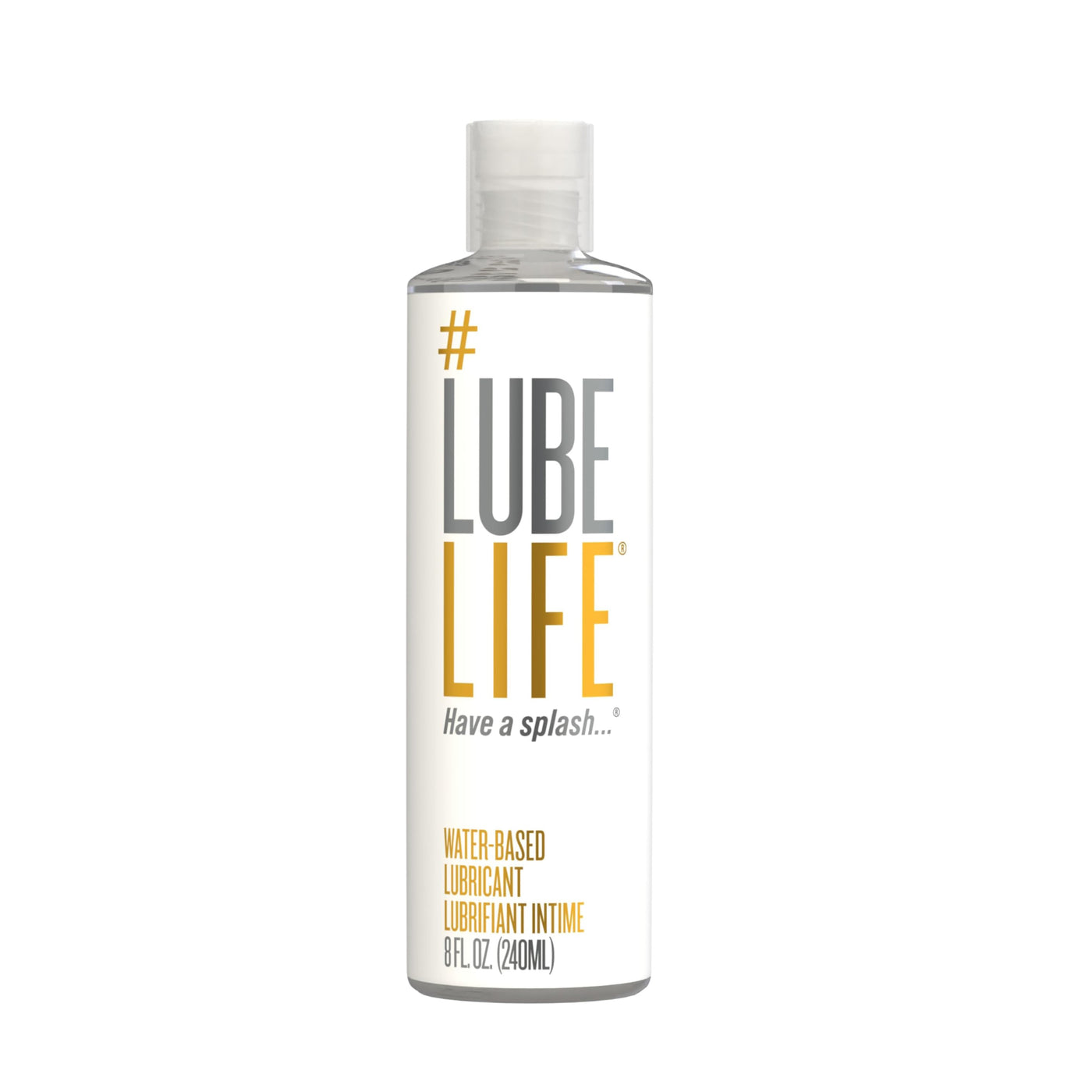 LubeLife Water-Based Lube – Personal Lubricant for Men, Women & Couples, Travel Size, Non-Staining, Easy Clean-Up, Toy-Safe, 8 Fl Oz