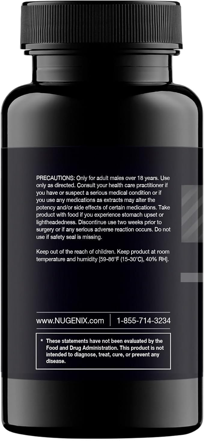 Nugenix Total-T Testosterone Booster for Men – Free & Total Testosterone Support Supplement for Energy, Vitality, Muscle & Performance – 42 Capsules