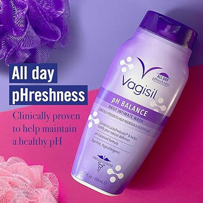 Vagisil Feminine Wash for Intimate Area Hygiene, pH Balance, Gynecologist Tested, Hypoallergenic, 12 oz, (Pack of 3)