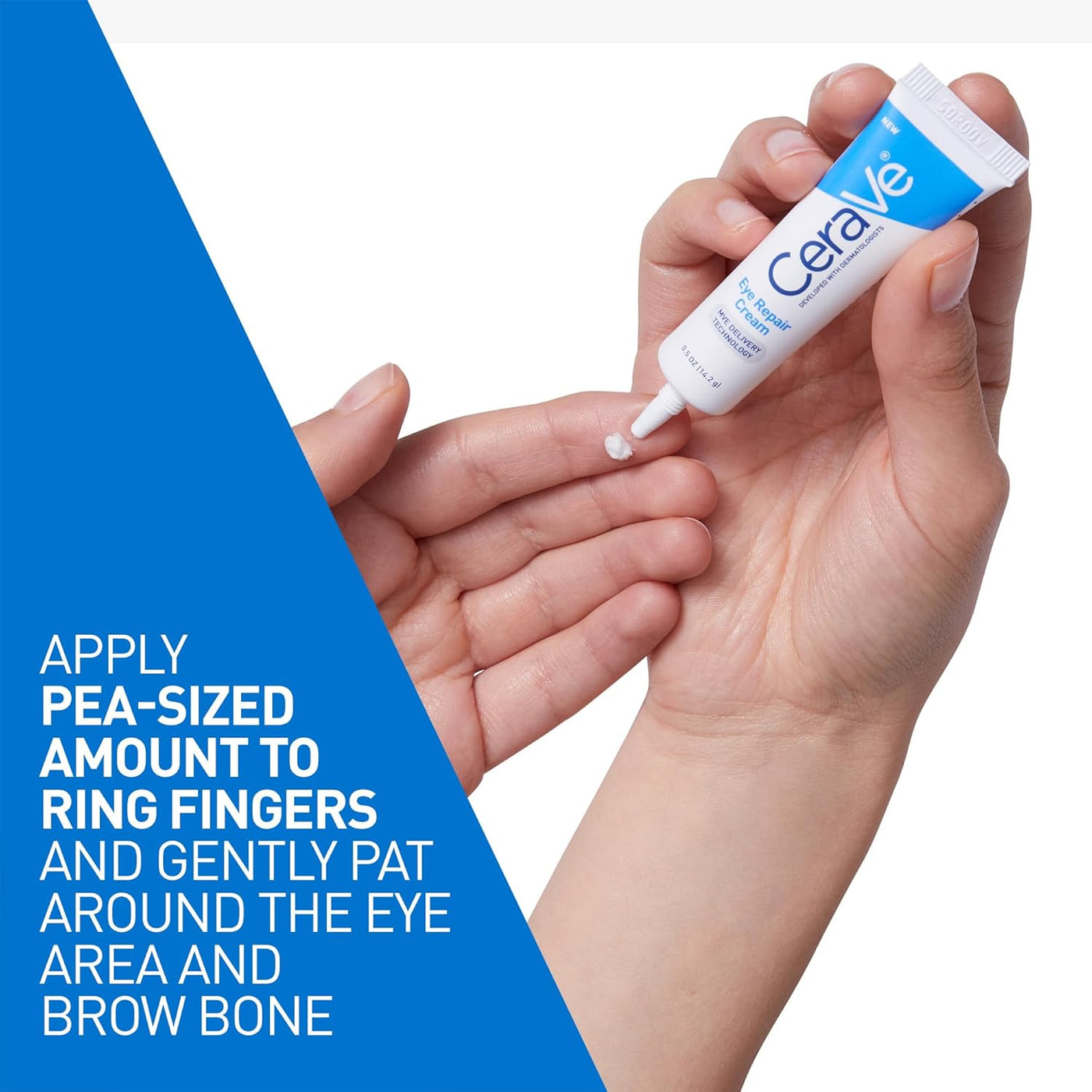 CeraVe Eye Repair Cream | Under Eye Cream for Dark Circles & Puffiness with Hyaluronic Acid & Niacinamide, 0.5 oz