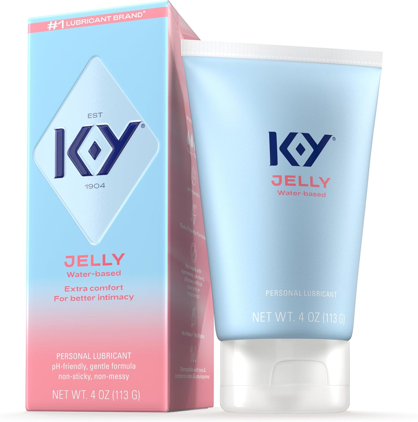 K-Y Jelly Classic Water-Based Personal Lubricant, Water Based Lube Helps Relieve Discomfort, 7 FL OZ