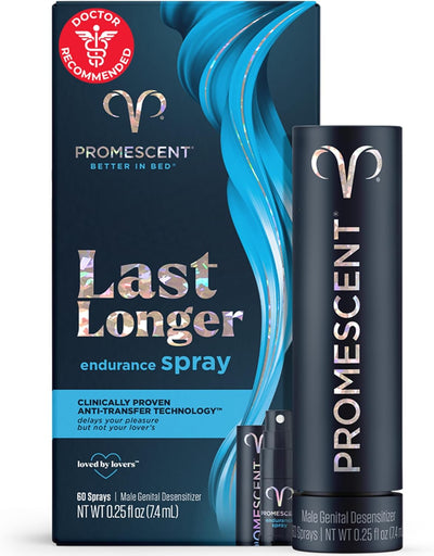 Promescent Desensitizing Delay Spray for Men Clinically Proven to Help You Last Longer in Bed - Better Maximized Sensation + Prolong Climax for Him, 2.6 ml