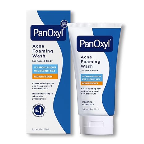 PanOxyl Acne Foaming Wash 10% Benzoyl Peroxide Maximum Strength