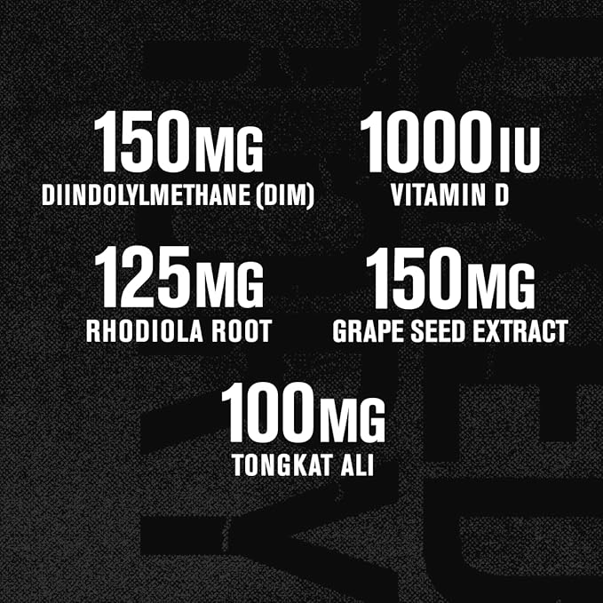 Jacked Factory Androsurge Estrogen Blocker for Men – Natural Testosterone Booster & Estrogen Metabolizer with Tongkat Ali, DIM & Long Jack – Muscle Builder & Test Booster Supplement – 120 Count