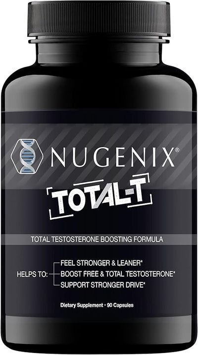 Nugenix Total-T Testosterone Booster for Men – Free & Total Testosterone Support Supplement for Energy, Vitality, Muscle & Performance – 42 Capsules
