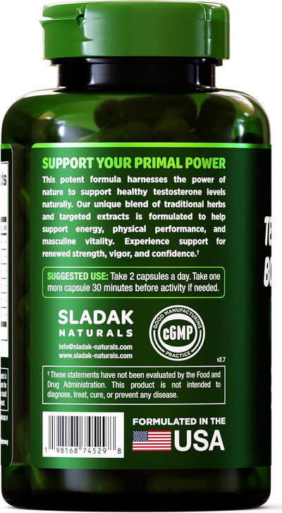 Testosterone Booster for Men – Ashwagandha, Tongkat Ali, L-Arginine & Tribulus for Muscle, Energy & Performance (2-Month Supply)