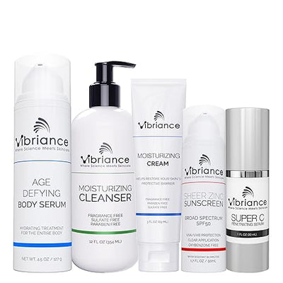 Vibriance Super C Serum for Mature Skin - All-in-One Vitamin Formula Hydrates, Firms, Lifts, Smooths, Targets Age Spots, Wrinkles, 1 fl oz