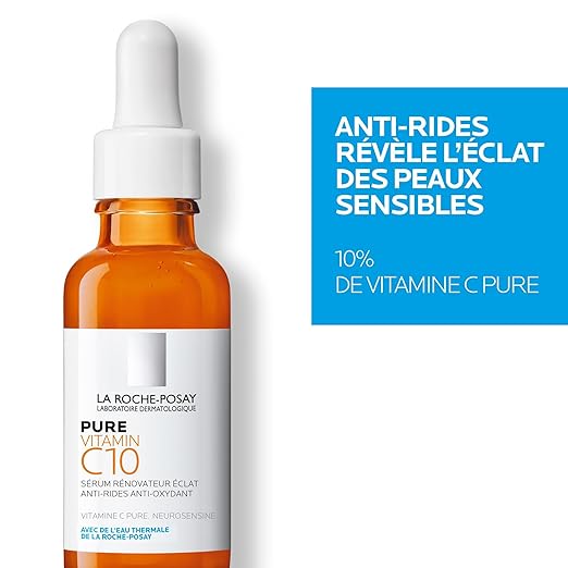 La Roche-Posay Pure Vitamin C Face Serum with Hyaluronic & Salicylic Acid – Hydrating, Anti-Aging, Radiance Boost