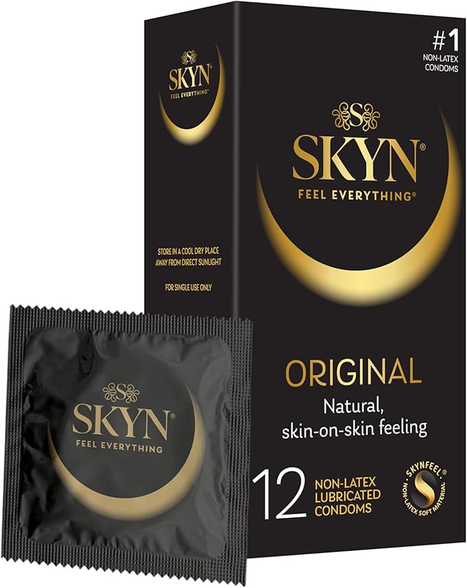 SKYN Supreme Feel Non-Latex Condoms – Ultra-Thin, Natural Fit & Pre-Lubricated for Enhanced Comfort & Sensitivity – 30 Count