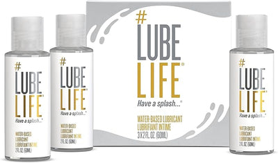 LubeLife Water-Based Lube – Personal Lubricant for Men, Women & Couples, Travel Size, Non-Staining, Easy Clean-Up, Toy-Safe, 8 Fl Oz