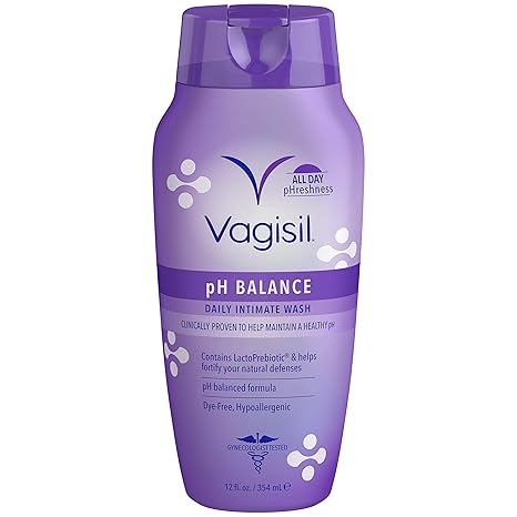 Vagisil Feminine Wash for Intimate Area Hygiene, pH Balance, Gynecologist Tested, Hypoallergenic, 12 oz, (Pack of 3)