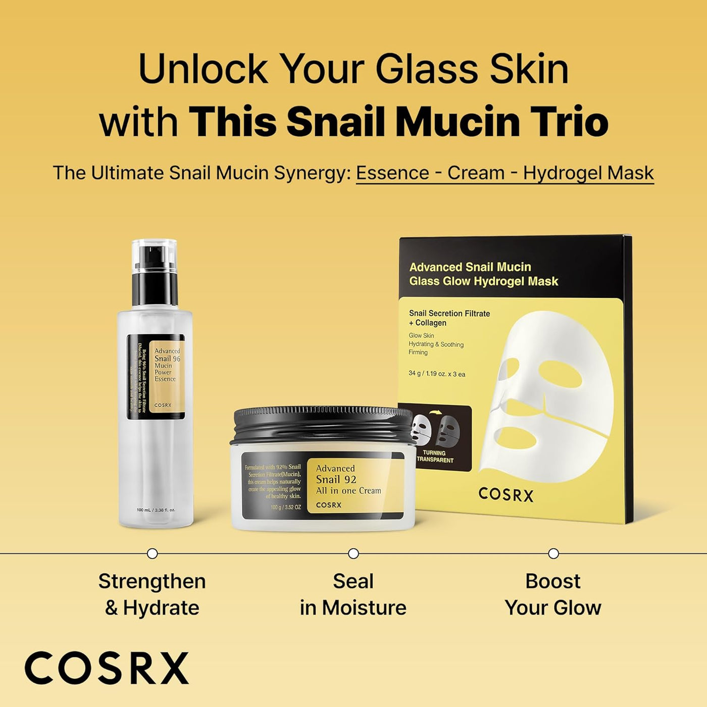 COSRX Snail Mucin Repairing Serum 100ml, Hydrating Serum for Face with Snail Secretion Filtrate for Dull Skin & Fine Lines, Korean Skin Care