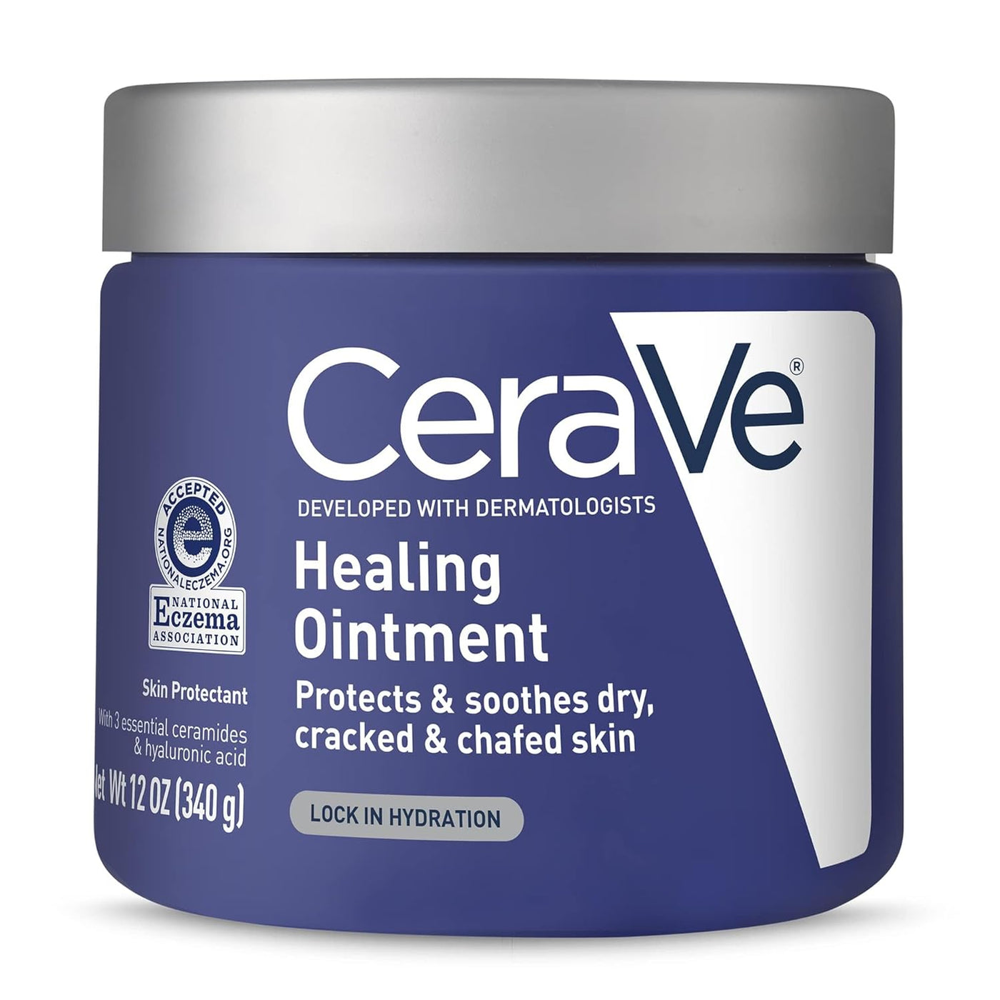 CeraVe Healing Ointment for Dry & Cracked Skin with Hyaluronic Acid & Ceramides, Fragrance-Free, 3 oz