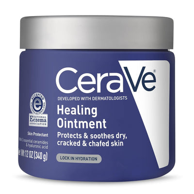 CeraVe Healing Ointment for Dry & Cracked Skin with Hyaluronic Acid & Ceramides, Fragrance-Free, 3 oz