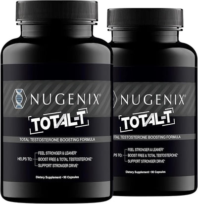 Nugenix Total-T Testosterone Booster for Men – Free & Total Testosterone Support Supplement for Energy, Vitality, Muscle & Performance – 42 Capsules