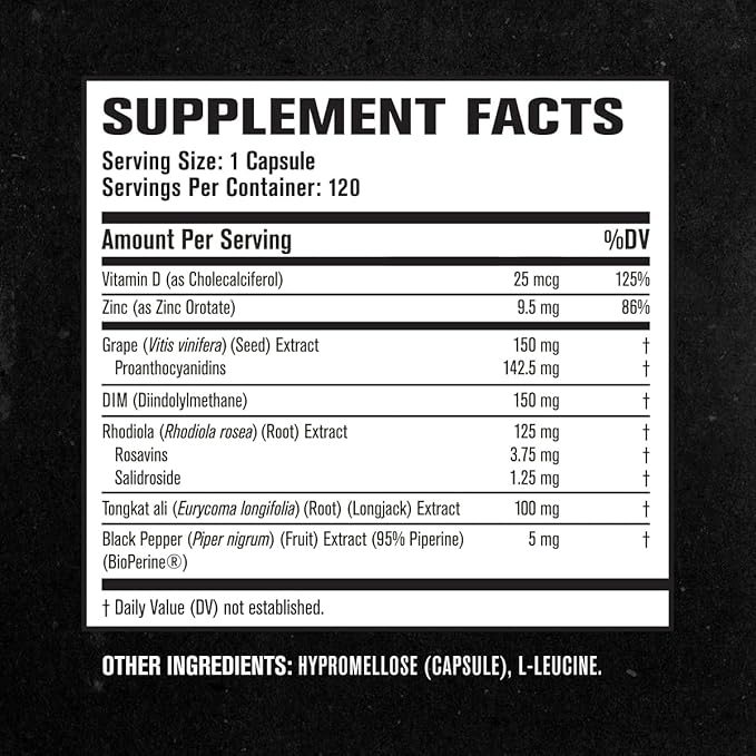 Jacked Factory Androsurge Estrogen Blocker for Men – Natural Testosterone Booster & Estrogen Metabolizer with Tongkat Ali, DIM & Long Jack – Muscle Builder & Test Booster Supplement – 120 Count