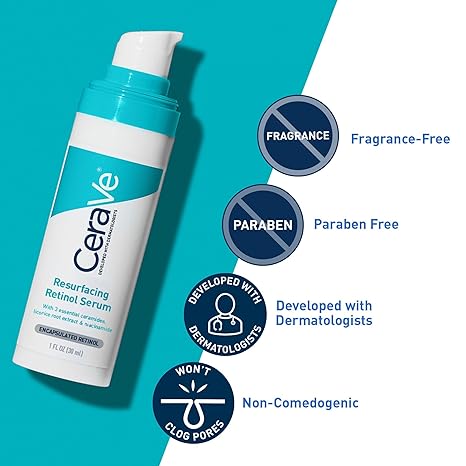 CeraVe Resurfacing Retinol Serum – Post-Acne Marks & Pore Minimizer