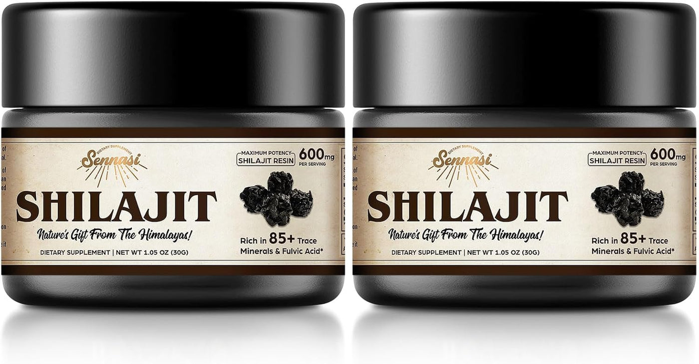 Pure Himalayan Shilajit Resin – 600mg Organic Shilajit with 85+ Trace Minerals & Fulvic Acid for Energy & Immune Support, 30g