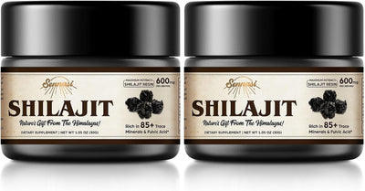 Pure Himalayan Shilajit Resin – 600mg Organic Shilajit with 85+ Trace Minerals & Fulvic Acid for Energy & Immune Support, 30g