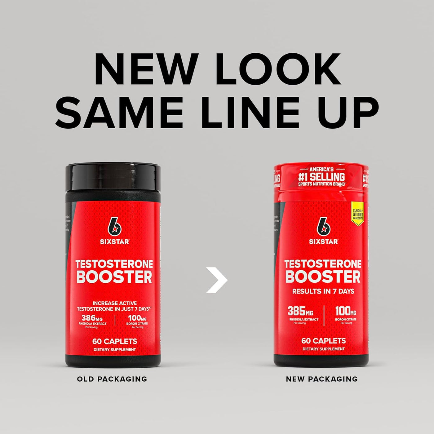 Six Star Testosterone Booster for Men with Rhodiola & Boron – Muscle Growth, Energy & Stamina Supplement, 60 Pills