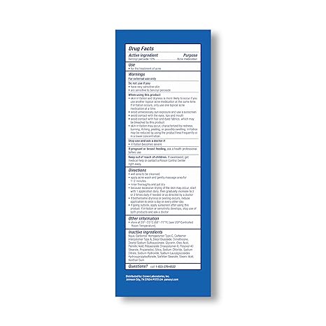 PanOxyl Acne Foaming Wash 10% Benzoyl Peroxide Maximum Strength