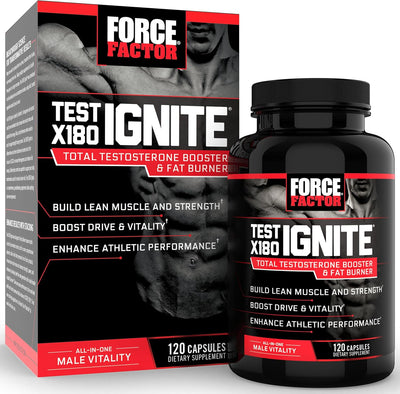 Force Factor Test X180 Gummies Testosterone Booster for Men with Tongkat Ali & Maca – Berry Punch, 60 Gummies