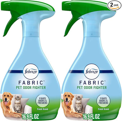 Febreze Odor-Fighting Fabric Refresher Pet Odor Fighter, 16.9oz, Pack of 2