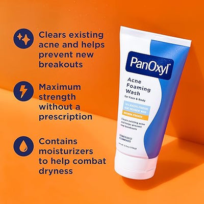 PanOxyl Acne Foaming Wash 10% Benzoyl Peroxide Maximum Strength
