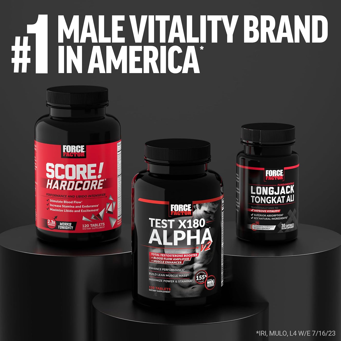 Force Factor Test X180 Gummies Testosterone Booster for Men with Tongkat Ali & Maca – Berry Punch, 60 Gummies