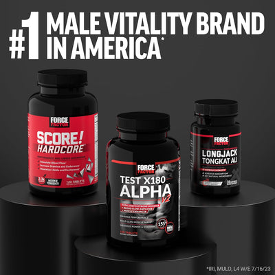 Force Factor Test X180 Gummies Testosterone Booster for Men with Tongkat Ali & Maca – Berry Punch, 60 Gummies