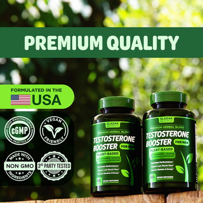 Testosterone Booster for Men – Ashwagandha, Tongkat Ali, L-Arginine & Tribulus for Muscle, Energy & Performance (2-Month Supply)