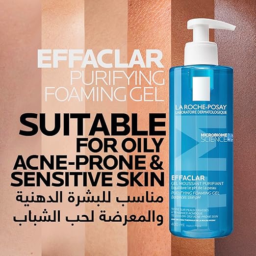 La Roche-Posay Effaclar Foaming Gel Cleanser for Oily Skin – Oil-Free Face Wash