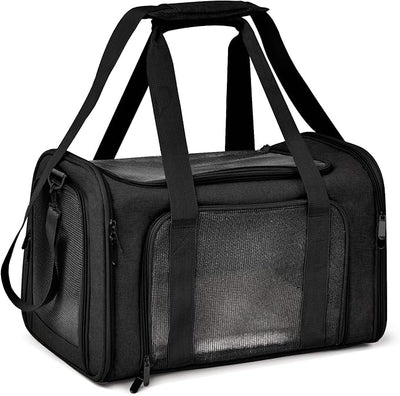 Pet Carrier For Small / Medium Cats Dogs Puppies (Up To 15lbs), TSA Airline Approved Small Dog Carrier Soft Sided, Collapsible Waterproof Travel Puppy Carrier
