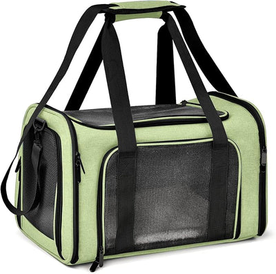 Pet Carrier For Small / Medium Cats Dogs Puppies (Up To 15lbs), TSA Airline Approved Small Dog Carrier Soft Sided, Collapsible Waterproof Travel Puppy Carrier
