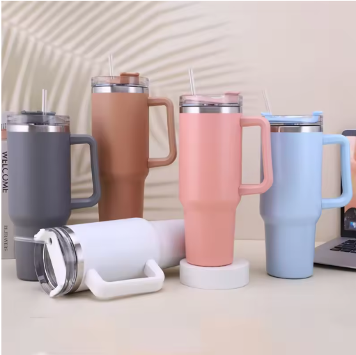 LODENZI 40oz Stainless Steel Insulated Water Bottle with Handle & Straw Lid