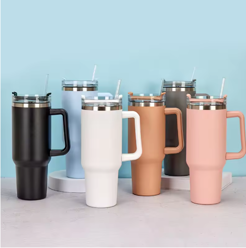 LODENZI 40oz Stainless Steel Insulated Water Bottle with Handle & Straw Lid