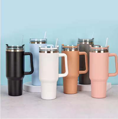 LODENZI 40oz Stainless Steel Insulated Water Bottle with Handle & Straw Lid